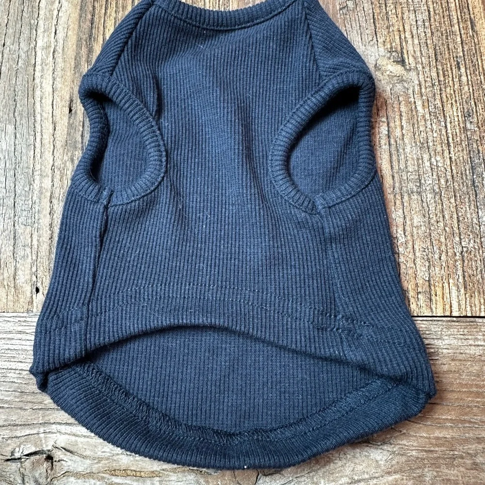 Black Dog Shirt with Rhinestone Paw Print